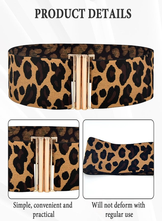 PKRFCJ Leopard Belts for Women, 2 Pcs Cheetah Print Belt for Dresses Skirts and More Leopard Belts for Women Unique Buckle Design Fashion Leopard Print Retro - Image 3
